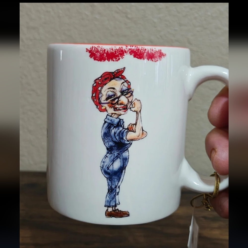 Funny Biddy's Still the Sex Goddess with Dentures 15 oz Ceramic Mug NWT